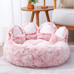 Cama Patinha Gigante para Cachorros e Gatos Pelúcia Acolhedora