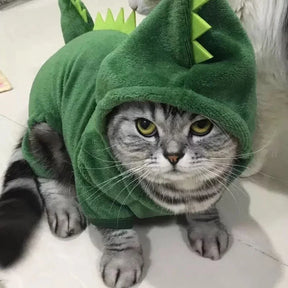 Roupinha Dinossauro Para Gatos e Cães - Rex