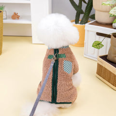 Colete Sherpa Luxe para Cães e Gatos com Gola Redonda e Forro Duplo