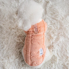 Casaco Para Cachorro Em Pelúcia Ultra Macia Com Fecho Ajustável