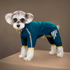 Macacão Impermeável Pet com Capuz Cores Diversas para Dias de Chuva