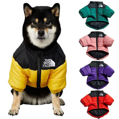 Casaco Puffer para Cães com Gola Alta e Tecido Impermeável