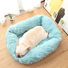 Cama Donut Pet Antiestresse Pelúcia Lavável Diversas Cores