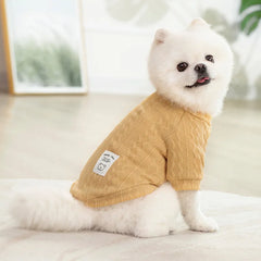 Suéter de Tricô Trançado para Cães Pequenos — Clássico