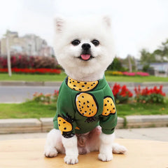 Regata Estampada Frutas em Malha de Algodão para Cães e Gatos