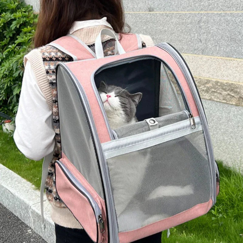 Mochila Respirável Para Transporte de Gato A - MOCHILA - 03