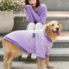 Roupa de Inverno em Malha Aconchegante para Cães de Grande Porte