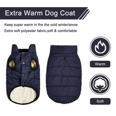 Casaco Pet Super Quente Com Tecido Impermeável E Fecho Frontal