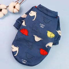 Regata Estampada Frutas em Malha de Algodão para Cães e Gatos
