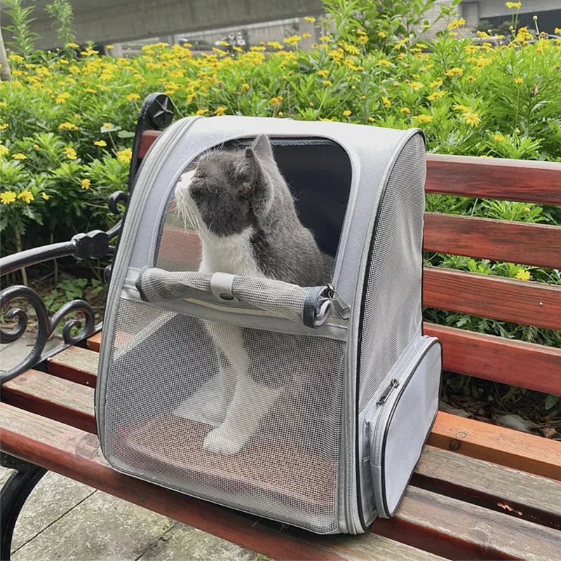 Mochila Respirável Para Transporte de Gato