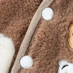 Colete de Fleece para Cães e Gatos Pequenos — Ursinho