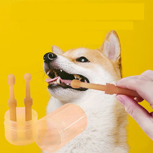 Kit Higiene Bucal Para Cachorro Laranja S - ESCOVA - 01