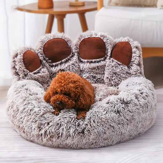 Cama Patinha Gigante para Cachorros e Gatos Pelúcia Acolhedora