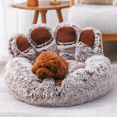 Cama Patinha Gigante para Cachorros e Gatos Pelúcia Acolhedora