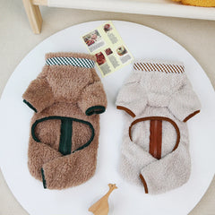 Colete Sherpa Luxe para Cães e Gatos com Gola Redonda e Forro Duplo
