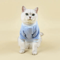 Camiseta Para Gatos Em Algodão Cores Sólidas E Caimento Leve