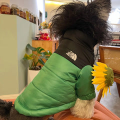 Casaco Puffer para Cães com Gola Alta e Tecido Impermeável