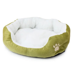 Cama Pet Colorida com Estampa de Patinha e Pelúcia Interna