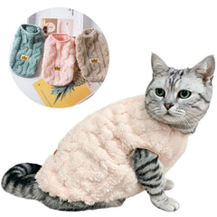 Colete Para Gato Em Pelúcia Super Macia E Toque Aveludado