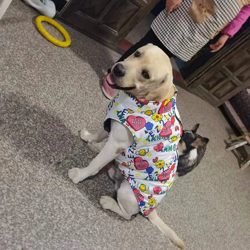 Roupa Estampada para Cachorro com Suporte para Guia R - ROUPA - 27