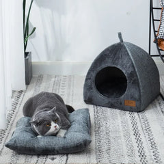 Cama 2 em 1 para Gatos – Ninho e Colchão Reversív