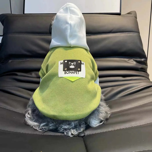 Moletom Para Cachorro Com Capuz BiCor E Bolso Estilizado