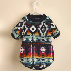 Roupa Estilosa para Pet com Estampa Étnica Inverno