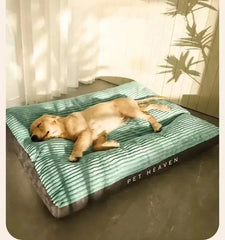 Colchão Pet Listrado Estilo Minimalista Conforto e Sofisticação