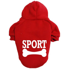 Roupa Casual para Cães com Estampa Criativa e Capuz Acolchoado