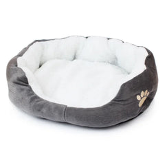 Cama Pet Colorida com Estampa de Patinha e Pelúcia Interna