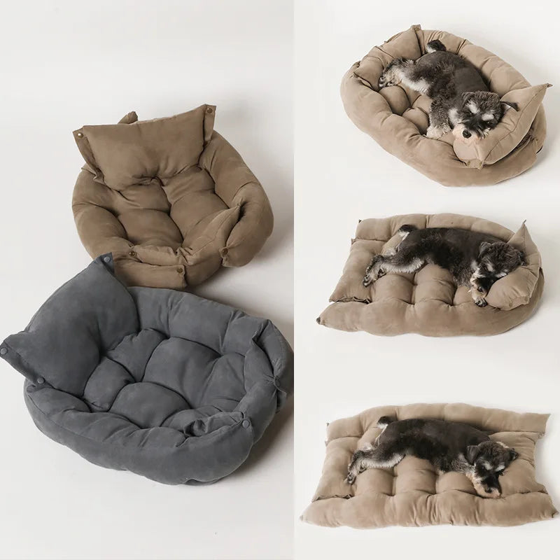 Cama Com Travesseiro Para Pet - Quilt