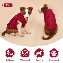 Casaco Pet Super Quente Com Tecido Impermeável E Fecho Frontal