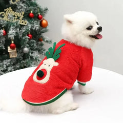 Fantasia de Natal para Cães e Gatos Pequenos — Rena e Papai Noel