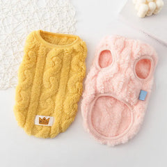 Suéter Tricot Pet para Cães e Gatos Malha Grossa com Forro Aveludado