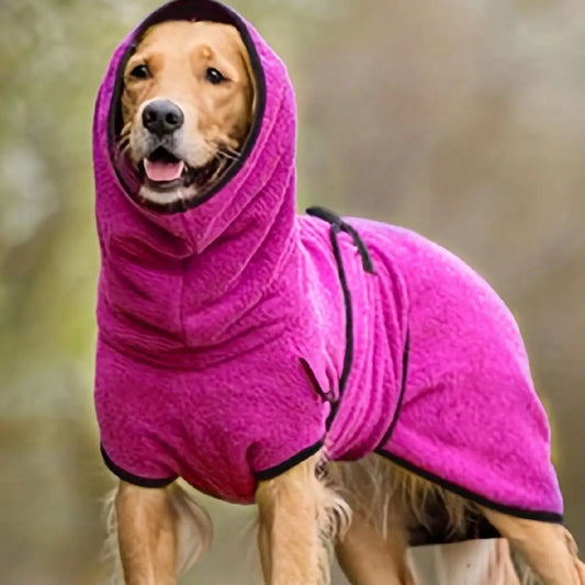 Casaco Fleece com Capuz para Cachorro Grande