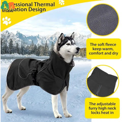 Roupa para Cachorro com Proteção Contra Chuva, Vento e Neve