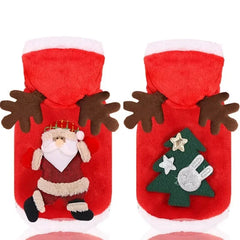 Fantasia de Natal para Cães e Gatos Pequenos — Rena e Papai Noel