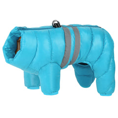 Colete Puffer Neon Pink com Faixas Reflectivas para Cães e Gatos