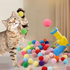Lançador de Bolas para Gatos Luna LN583 20 Bolas + Disparador lancador P6