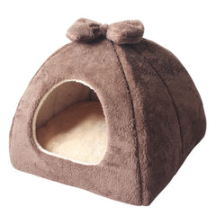 Casinha Pet com Laço Decorativo Estilo Fofo e Forro Térmico