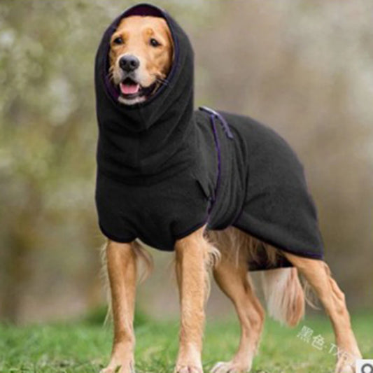 Casaco Fleece com Capuz para Cachorro Grande