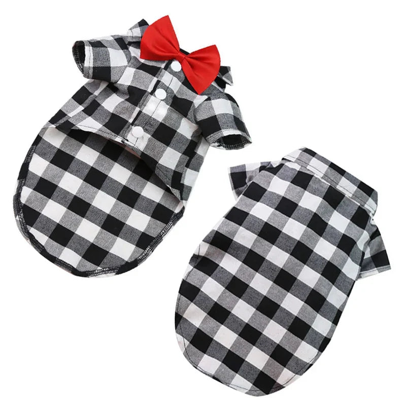 Camiseta Xadrez Com Gravata Para Pet - Max R - ROUPA - 73 DY
