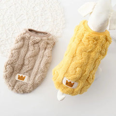 Suéter Tricot Pet para Cães e Gatos Malha Grossa com Forro Aveludado