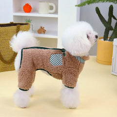 Colete Sherpa Luxe para Cães e Gatos com Gola Redonda e Forro Duplo