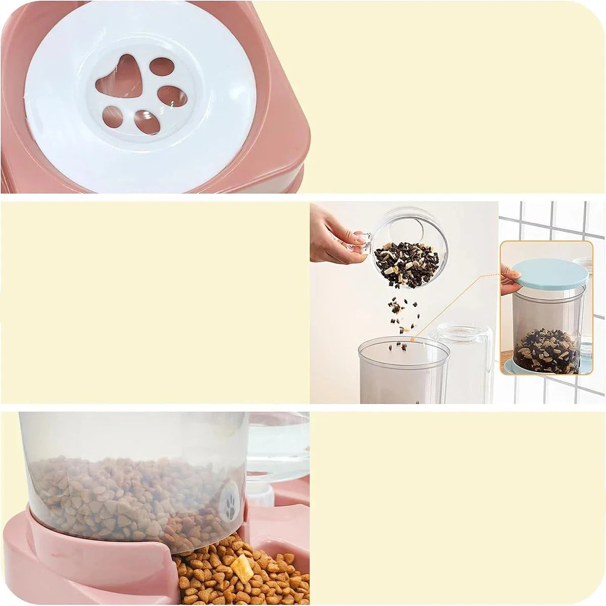 Fonte de Água e Comida 2 em 1 para Gatos e Cães C - BEBE E COME - 03