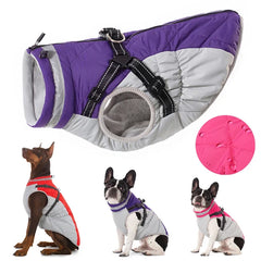Roupinha estilo Colete de Inverno para Cachorro com Peitoral Embutido