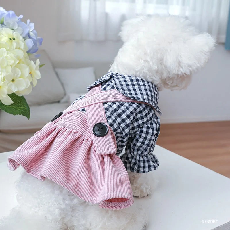 Vestido Xadrez para Cães e Gatos - Lux