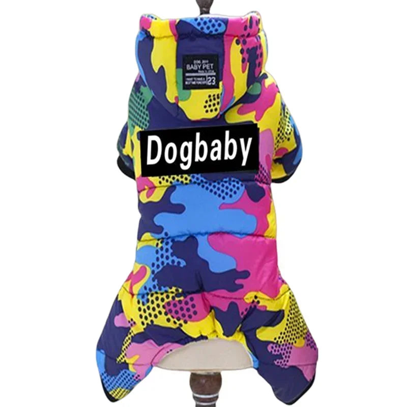 Macacão Puffer Térmico com Punhos Elásticos para Cães e Gatos