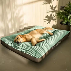 Colchão Pet Listrado Estilo Minimalista Conforto e Sofisticação