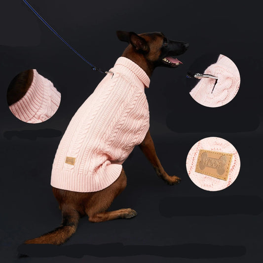 Roupa de Inverno com Gola Alta para Cachorros Grandes